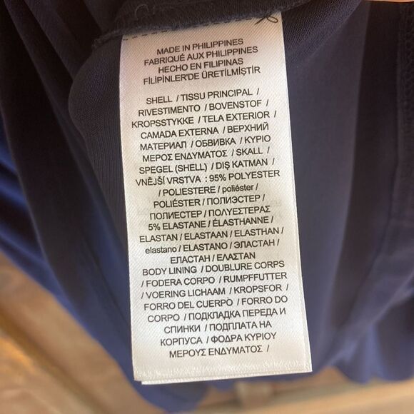 Lauren Ralph Lauren Miralavia Fit & Flare Navy Jersey Stretch Dress- twist waist - Picture 8 of 16